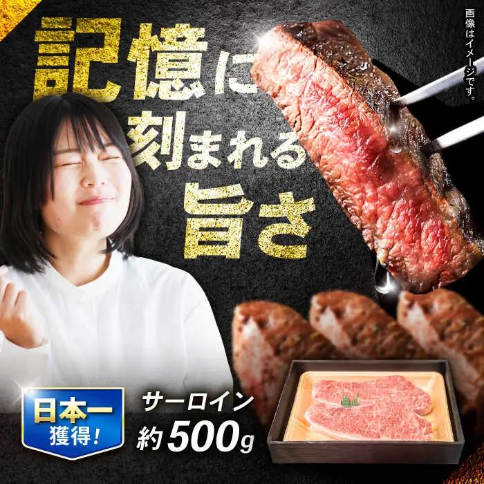 長崎和牛 サーロインステーキ 500g(250g×2) / 牛肉 ぎゅうにく 和牛 国産牛 肉 にく ステーキ すてーき サーロイン / 諫早市 / 肉の牛長 諫早店 [AHEM001]