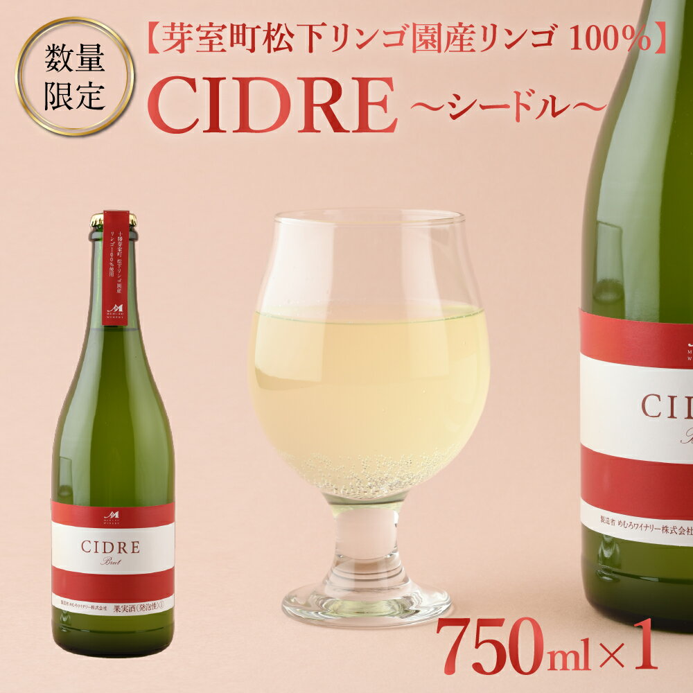 【ふるさと納税】★数量限定★ シードル：CIDRE【芽室町松下リンゴ園産リンゴ100％】750ml×1本(箱入) 北海道 十勝 芽室町