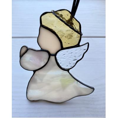 ふるさと納税 静岡市 ステンドグラス　オーナメント　エンジェル