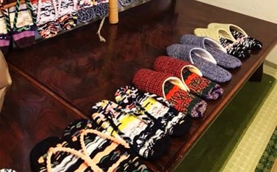 オリジナル 手づくり健康布ぞうり 赤系　L [№5812-7013]0120