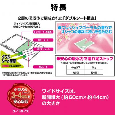 ふるさと納税 富士市 クリーンワン香る消臭シートダブルストップ小型犬用ワイドペットシーツ58枚×4袋(1810) |  | 02