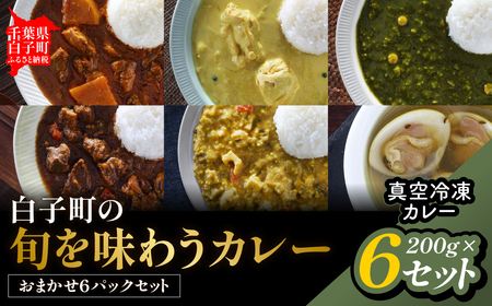 白子町の旬を味わうカレー（おまかせ６パックセット）  SHAR002