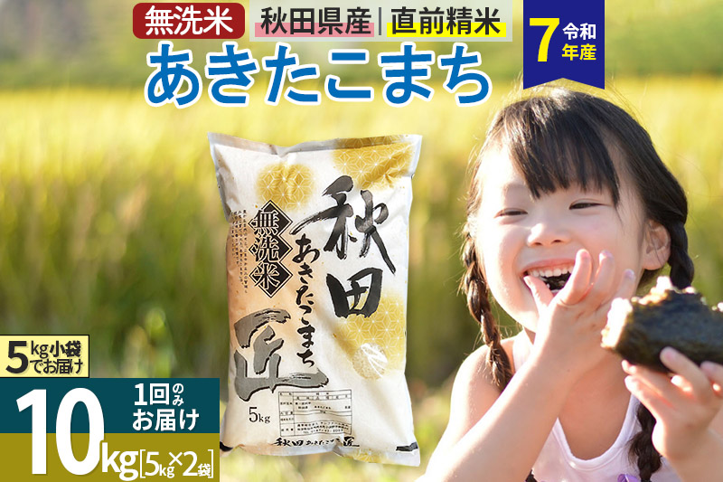 【無洗米】＜令和7年産＞秋田県産 あきたこまち 10kg (5kg×2袋) 10キロ お米 匠