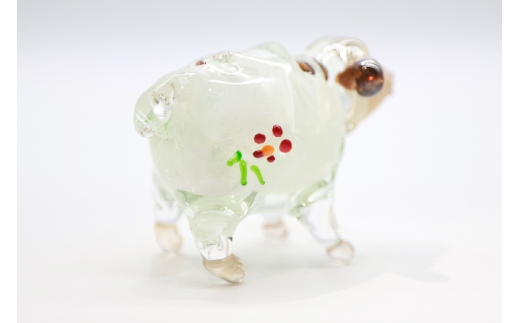 ガラス 干支「未」1点 [岡崎ガラス工房 葵 愛知県 岡崎市 ok23bzx410007] ガラス細工 リサイクル インテリア 置物 置き物 ふるさと納税