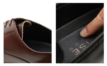 RERiSE TRIGGER RE-3001 本革ビジネスシューズ ストレートチップ DARK BROWN 25cm（ダークブラウン）