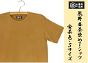 【ふるさと納税】熊野番茶染め　Tシャツ　金茶色（チタン媒染）（Sサイズ）