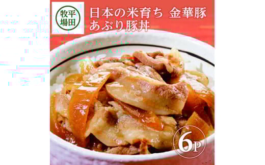 あぶり豚丼 セット 130g×6パック 780g 金華豚 ブランド豚 豚丼 豚肉 高級 惣菜 レトルト レトルト食品 簡単 時短 冷蔵 贈り物 贈答 ギフト 平牧 平田牧場 山形 酒田 SA1341