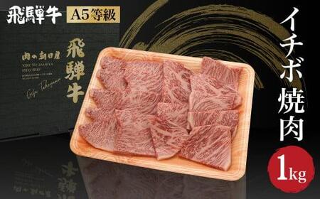 飛騨牛 イチボ 焼肉 1kg（500ｇ×2） A5等級 ブランド牛 和牛  霜降り  朝日屋 JX017