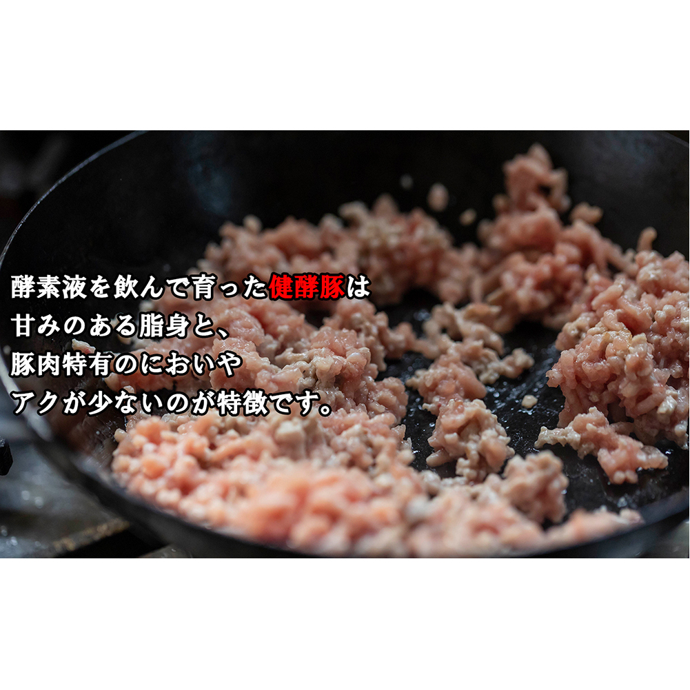 ＜定期便6回＞ 北海道産 健酵豚 ひき肉 計 1.2kg (全7.2kg)_イメージ5
