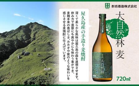 屋久島 大自然林 麦 720ml 6本 屋久島産の手造り麦焼酎＜本坊酒造 屋久島伝承蔵＞