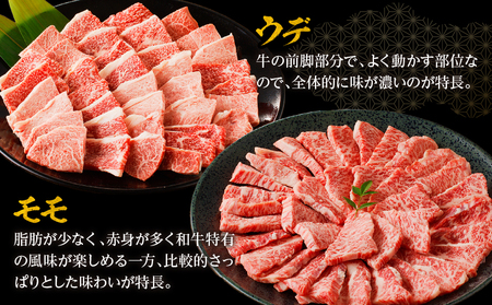 宮崎牛赤身焼肉　計800g 赤身肉 ウデ もも肉