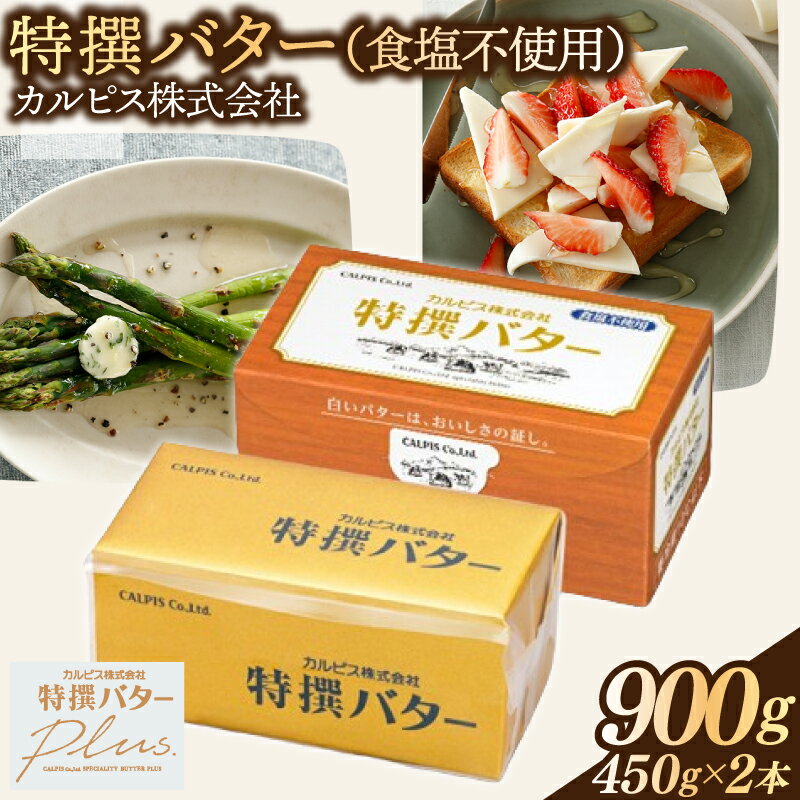 【ふるさと納税】 カルピス株式会社 特撰バター 450g × 2本 食塩不使用 カルピス バター