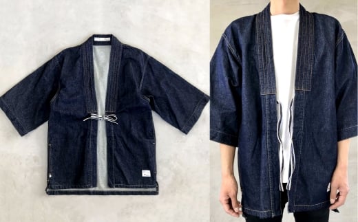 【大サイズ】BLUE SAKURA 着物ジャケット 和紙ver DNTSW05 着物 ジャケット モダンジャケット 上着 服 岡山デニム ファッション デニム 和紙 岡山県 倉敷市