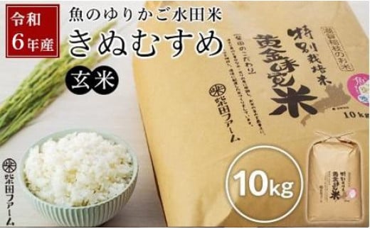 【先行受付 数量限定】令和6年産（新米）滋賀県認証！ 魚のゆりかご水田米 「きぬむすめ」玄米 10kg【柴田ファーム】｜お米 玄米 米 きぬむすめ こめ コメ ごはん 5キロ 10キロ 彦根 ひこね 滋賀 コメ ご飯 10kg お米 玄米 米 おすすめ 5kg×2 おこめ お米 玄米 キヌムスメ 米 お米 10kg お米 きぬむすめ 玄米 お米 おこめ 近江米