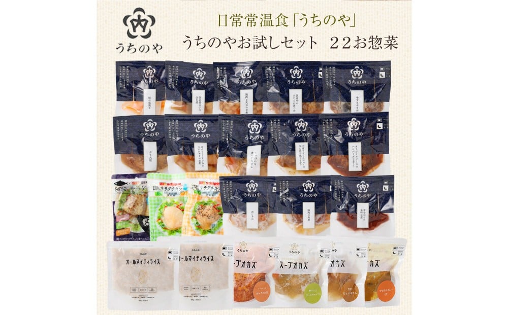 
                  日常常温食「うちのや」 うちのやお試しセット22品
                