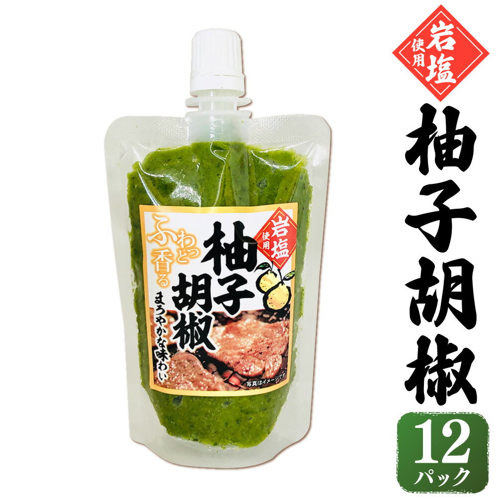 【ふるさと納税】岩塩使用 柚子胡椒 100g×12パック 合計1,200g ゆず こしょう まろやか 調味料 鍋 肉料理 九州 大分県 送料無料