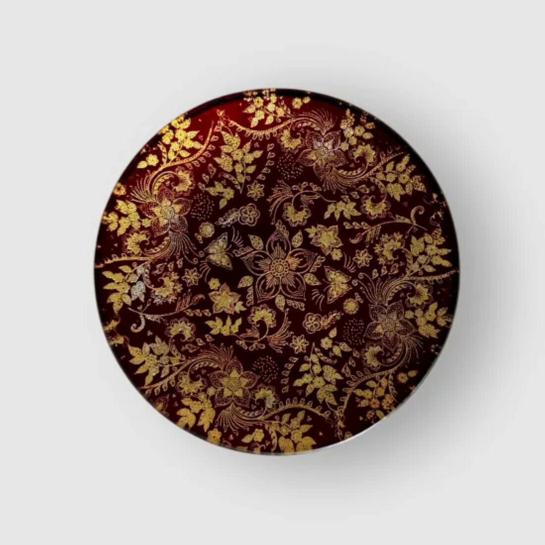 【ふるさと納税】丸小皿 花舞 赤溜 ［NF149］ | 食器 パーティ 漆器 工芸品 クラフト 民芸 人気 おすすめ 送料無料 ギフト プレゼント 贈り物