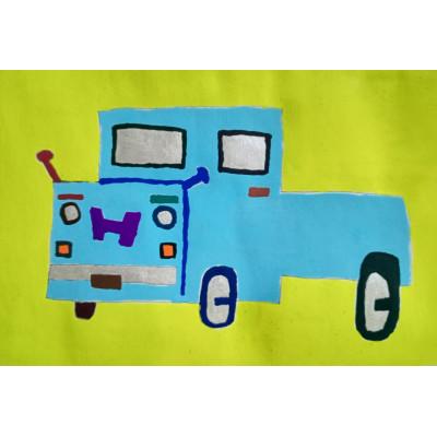 ふるさと納税 高石市 アールブリュットアーティスト上田匡志アート　ホンダT360