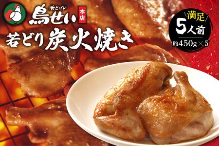 鳥せい本店の若どり炭火焼き 満足5人前【鳥せい本店 若どり 炭火焼き 5人前 おつまみ 晩ごはん お手軽 鶏肉 手羽 むね肉 もも肉 詰め合わせ 真空パック 冷蔵 職人技 こだわり お取り寄せ 北海道 清水町】_S004-0012-20260623
