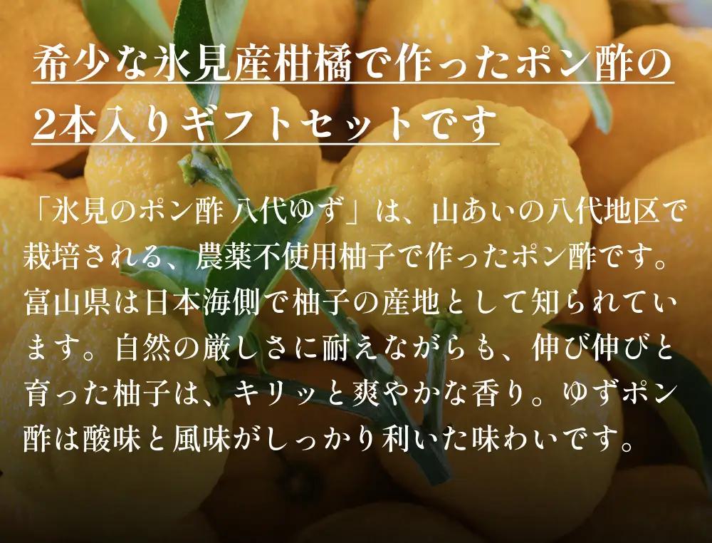 氷見のポン酢 ２本入り（みかんポン酢・ゆずポン酢）ギフトセット 