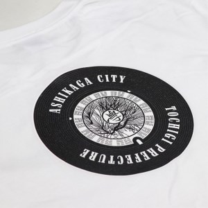 バックプリント 足利市 マンホールTシャツ 白 M