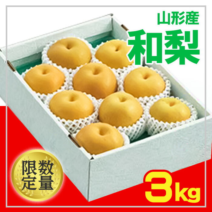 【ふるさと納税】★フルーツ王国山形★和梨 秀品3kg 【令和7年産先行予約】FU20-063 くだもの 果物 フルーツ 山形 山形県 山形市 2025年産