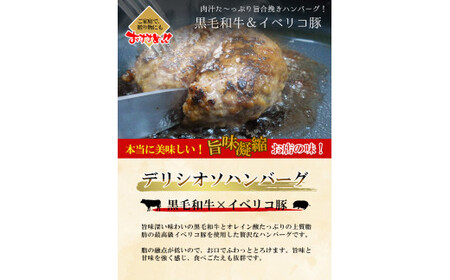 デリシオソ ハンバーグ 150g×10個 小分け 個包装 イベリコ豚 黒毛和牛 牛肉 豚肉 和牛 肉 牛 豚 簡単調理 冷凍 お弁当 おかず 惣菜 お惣菜 京都 八幡 神戸屋商事 肉匠 こしき庵