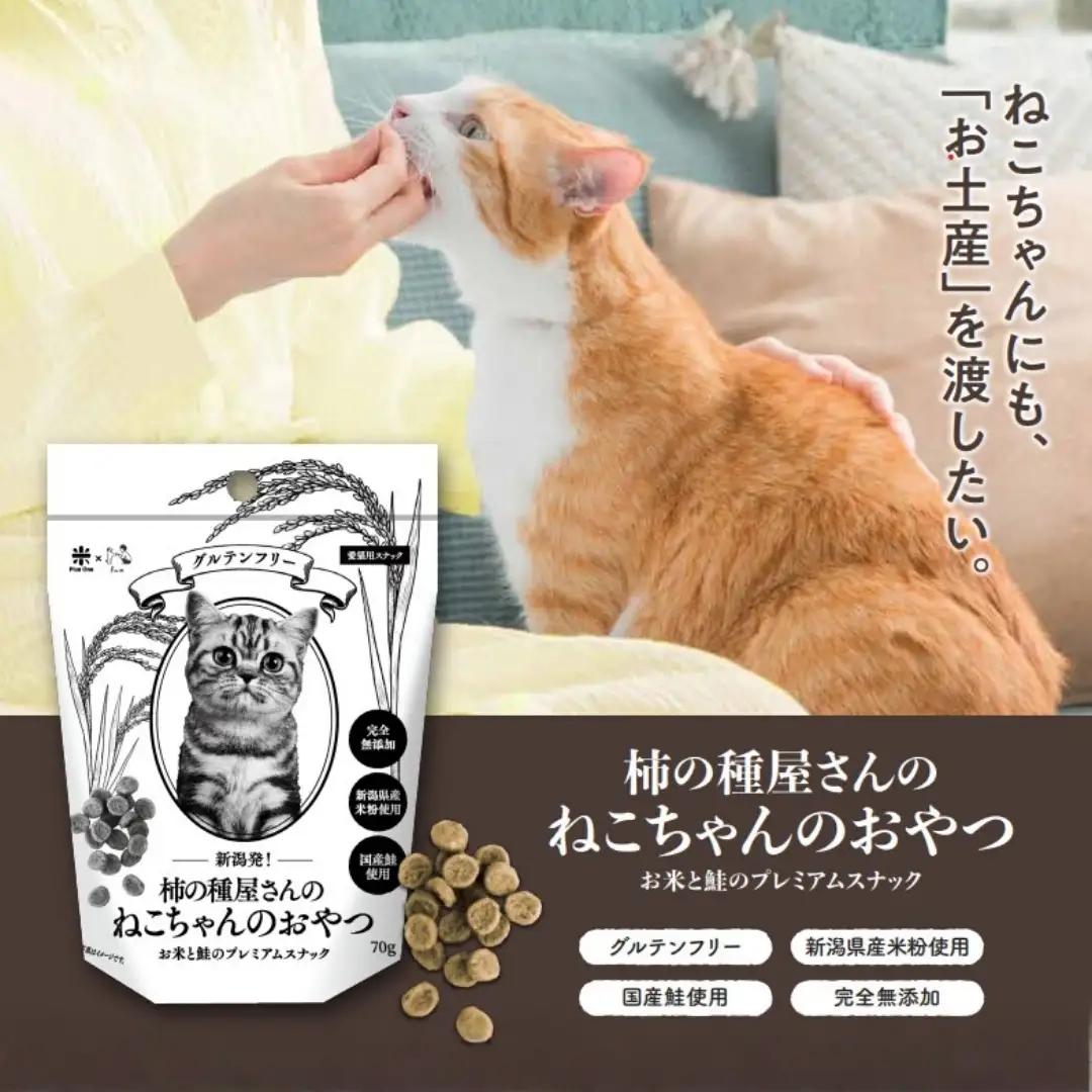 柿の種屋さんのねこちゃんのおやつ お米と鮭のプレミアムスナック 10個セット 阿部幸製菓