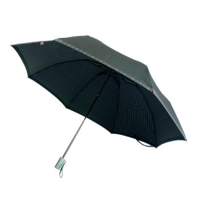 ふるさと納税 富士河口湖町 槙田商店 【紳士折りたたみ雨傘】Tie Plain×Stripe 緑 |  | 03