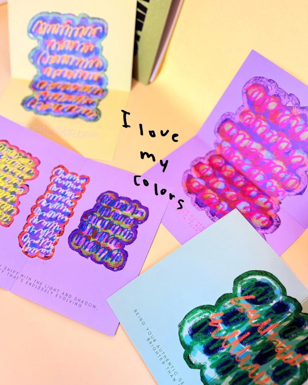 【ふるさと納税】大切な人に送る ラブレター / グリーティングカード 4枚組 | Lily Okamoto モダンアート オリジナルアート アート インテリア