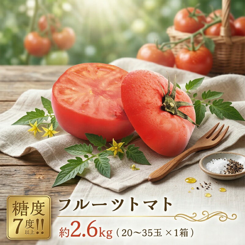 【ふるさと納税】フルーツトマト 大箱 約2.6kg ( 選べる 内容量 ) 【大玉 20〜35玉/1箱】 2026年産 糖度7度 以上 野菜 フルーツ トマト とまと