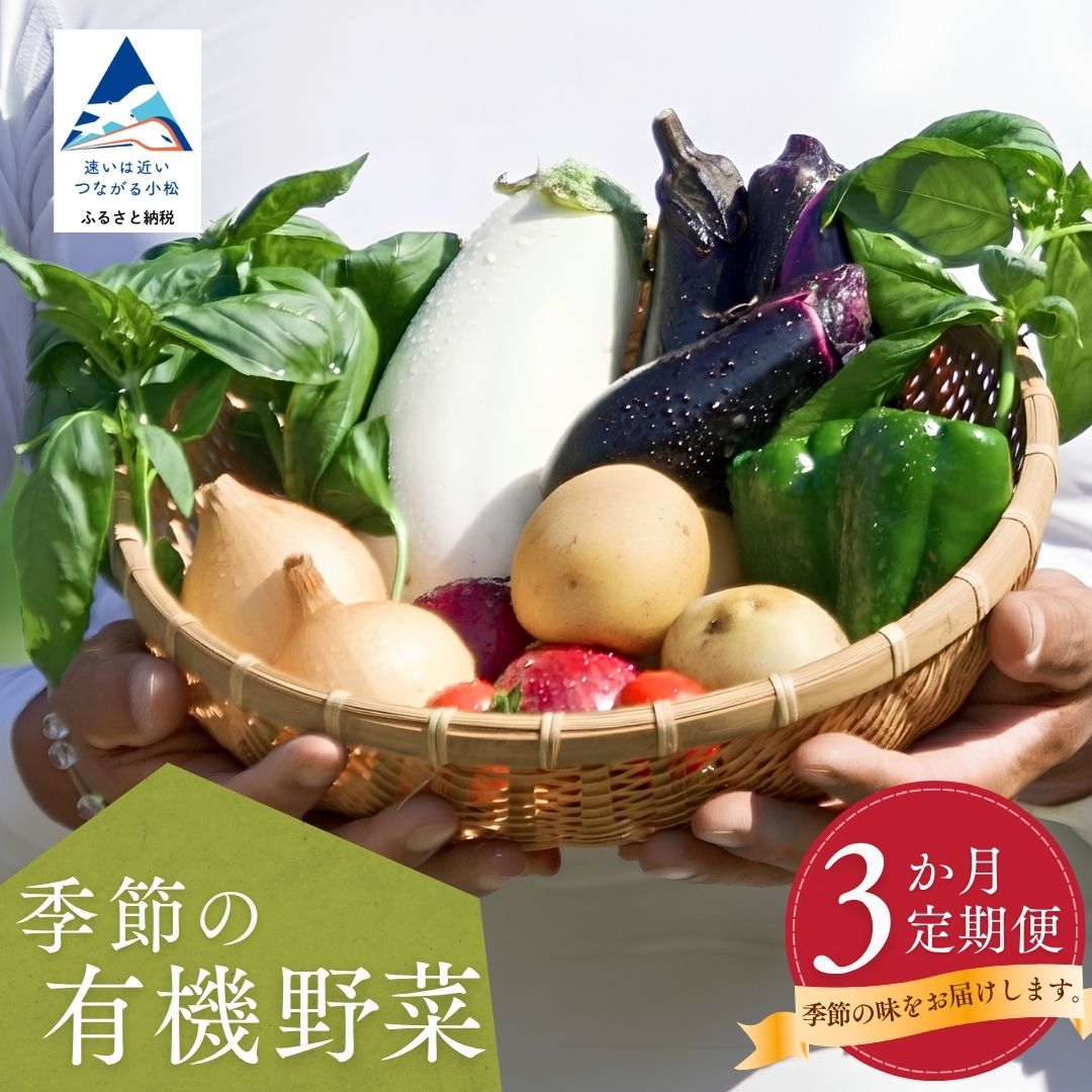 【ふるさと納税】 野菜 定期便 旬 有機野菜 詰め合わせ 3回 季節 野菜セット 季節の野菜 野菜 サラダ セット おまかせ 定期 産地直送 国産野菜 新鮮野菜 健康志向 ヘルシー お中元 お歳暮 ギフト 石川 小松 西田農園 da003t03