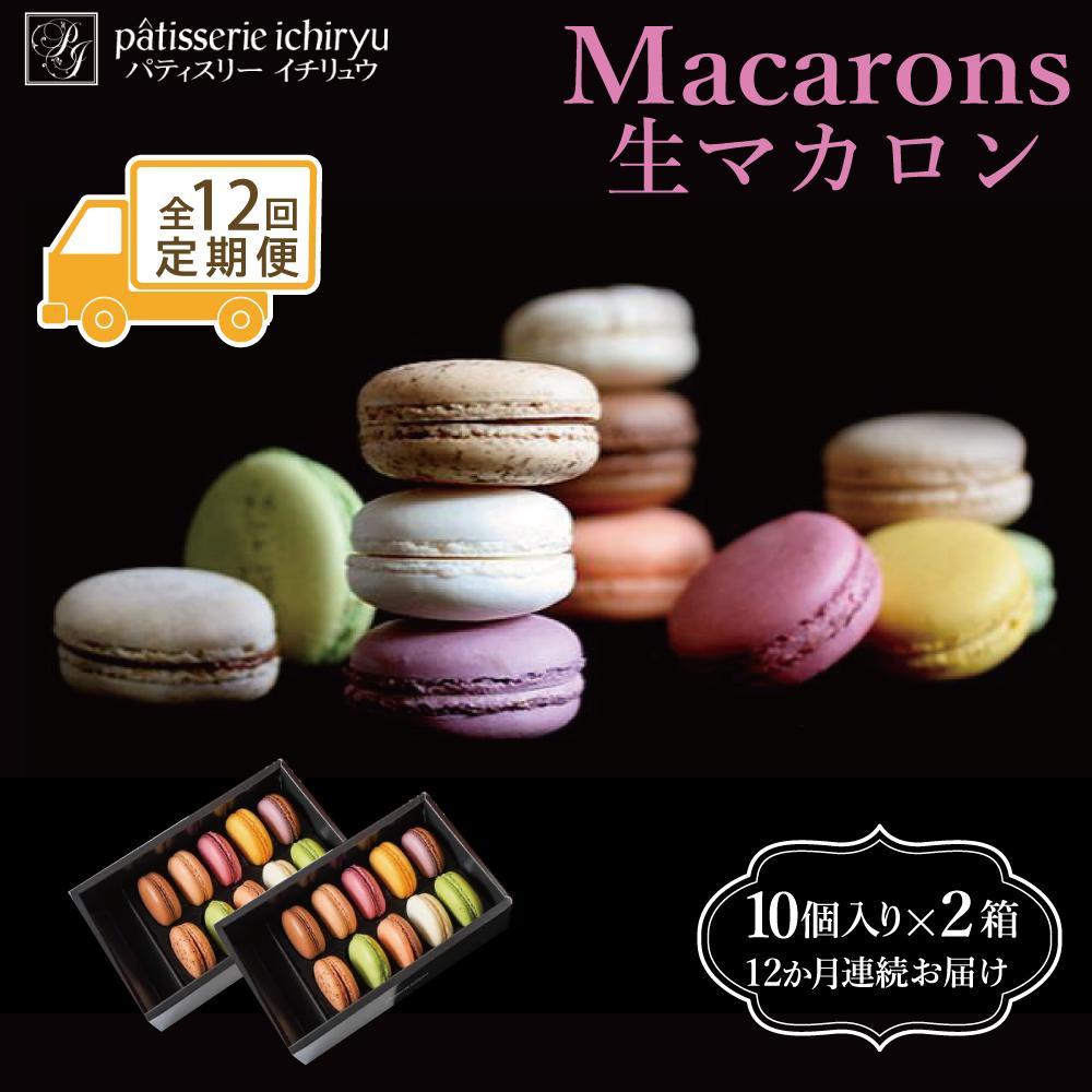 【ふるさと納税】【定期便全12回】【福岡市】生マカロン（10個）×2箱セット | 菓子 おかし 食品 マカロン