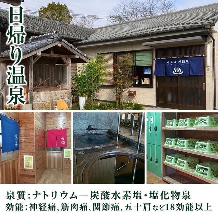十三奉行(じゅさぶろ)温泉 入浴券 5回分 入浴チケット 【アーステクノ】 i1218-A