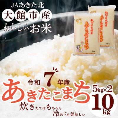 ふるさと納税 大館市 【令和7年産】秋田県大館産あきたこまち　10kg(5kg×2)