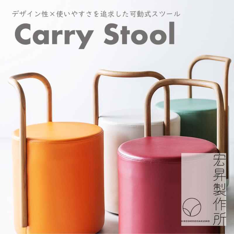 【ふるさと納税】Carry Stool【椅子 スツール インテリア 家具 キャスター付き 可動式 日本製 おしゃれ 木 チェア モダン デザイン 福島 オフィス リビング ダイニング 木製 コンパクト サイドテーブル カラフル カラー 母の日 父の日 敬老の日 ギフト 贈り物 プレゼント】