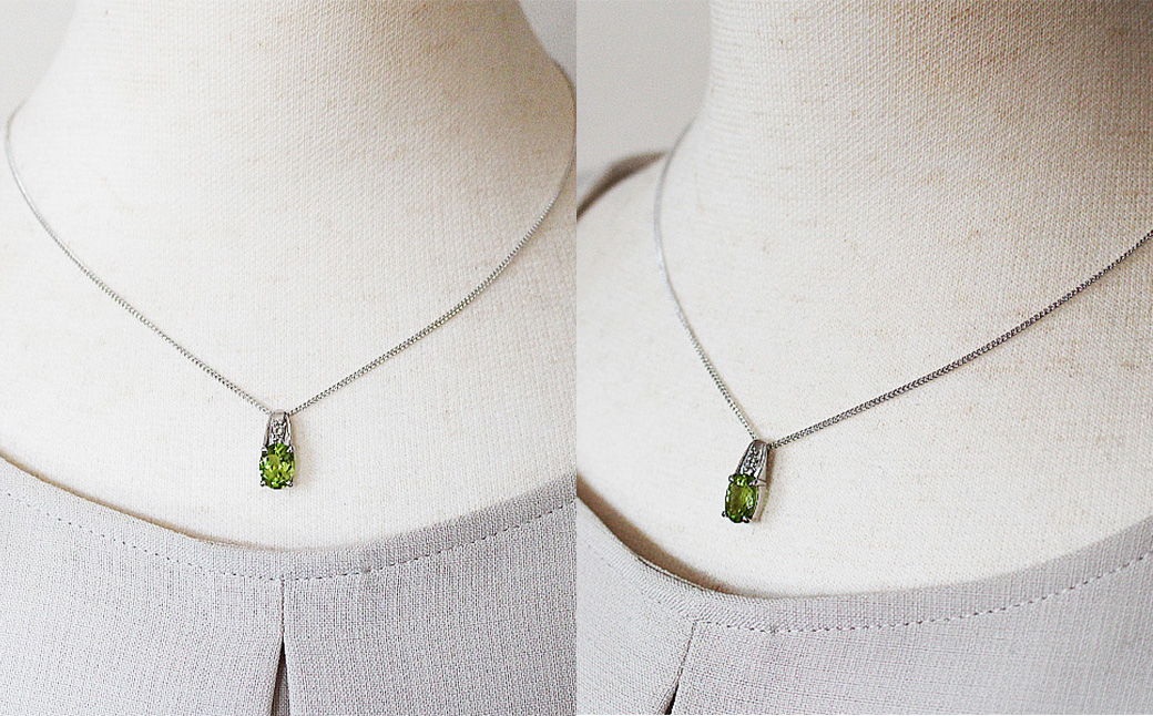 ペリドット ペンダント 1.5ct Ag900(Pt100) （13510）