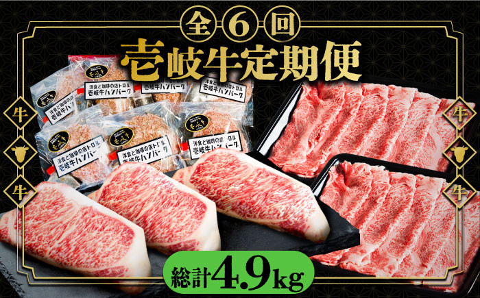 
【全6回定期便】 壱岐牛 肉 定期便 《壱岐市》【壱岐市ふるさと商社】 肉 黒毛和牛 ハンバーグ ステーキ しゃぶしゃぶ すき焼き [JAA027] 204000 204000円
