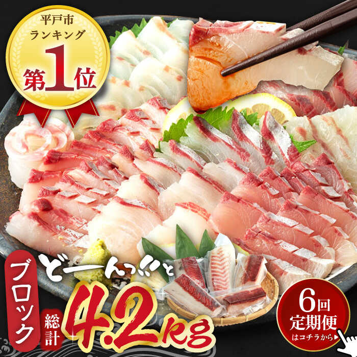 【ふるさと納税】＜全6回定期便＞平戸市 鮮魚 ブロック 3種 計約4.8kg （約800g/回）百旬館 [KAK030]