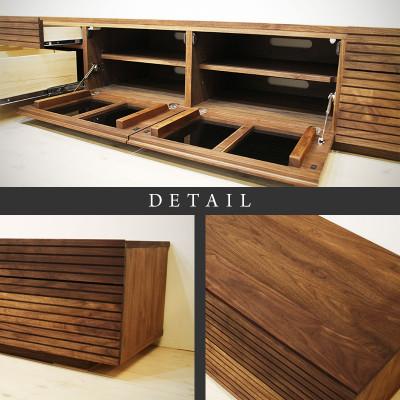 ふるさと納税 大川市 【大川家具】無垢材　テレビボード　ハイタイプ　風雅type2　ローボードWN　幅2400【設置付き】 |  | 02