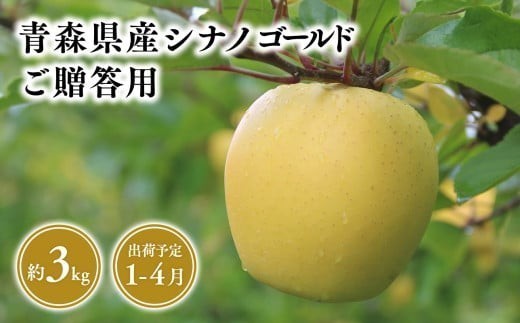 
                  2026年産　１月～４月発送　贈答用シナノゴールド3kg　【青森県 平川市 そと川りんご園】
                