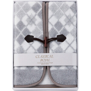 大阪泉州産 ジャカード織アクリルベスト グレー [4343]