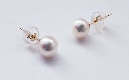 【030-111】愛らしい小粒の輝き、ベビーパールピアス（K18）