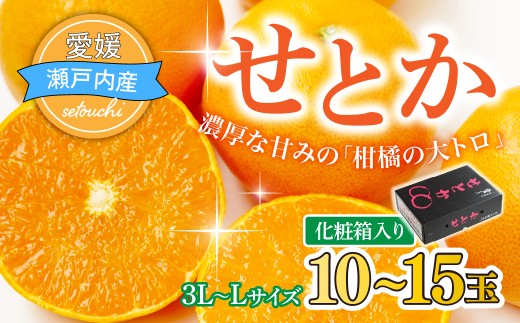 【先行受付】せとか 3L～Lサイズ 10～15玉 化粧箱 2027年1月から順次発送 せとか セトカ みかん ミカン 蜜柑 柑橘 愛媛 果物 フルーツ 国産 愛媛みかん 愛媛ミカン 国産フルーツ 愛媛県 上島町 JAおちいまばり