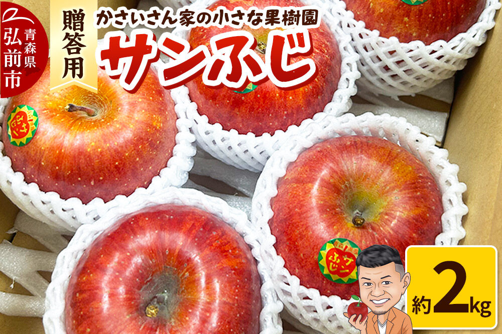 【寄附金額見直しました】りんご サンふじ 約2kg【贈答用】林檎 リンゴ 果物 くだもの フルーツ 青森