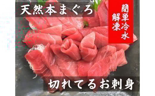 ＜切れてるお刺身＞天然本まぐろ中トロ★簡単冷水解凍★【2026年1月お届け】　M005-016-01