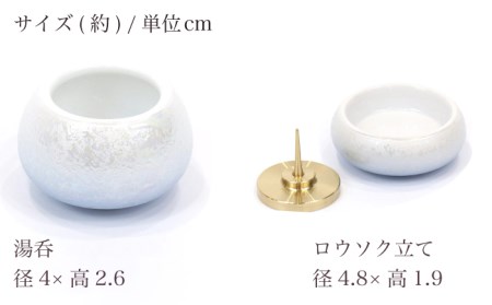 【美濃焼】ペット用仏具セット 5点 ミニ 『ラスターブルー』【佐々木陶器】 仏壇 犬 猫 [TAJ012]