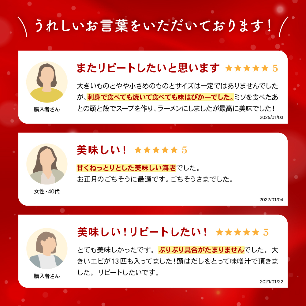 北海道留萌産　漁師採りたてボタンエビ500g _イメージ4