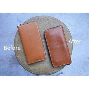 栃木レザー使用｜滑らか本革ラウンドファスナー長財布｜Round zip wallet 01｜チョコ｜minca（全7色）
