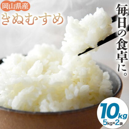 【令和7年産】白米 10kg 5kg×2袋 お米 10キロ 国産 岡山県産 きぬむすめ 10kg(5kg×2袋) 全農パールライス《30日以内に出荷予定(土日祝除く)》 岡山県 浅口市 送料無料 こめ 精米 きぬむすめ お取り寄せ